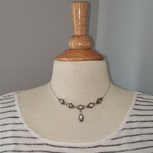 Women's Moonstone with Silver Necklace